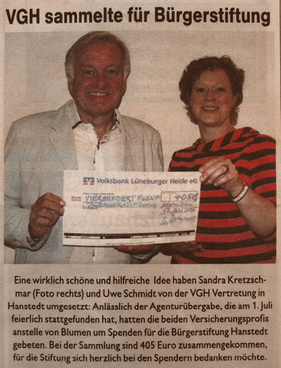 Aug2015_UnserHanstedt_VGHSammeltFuerBuergerstiftung